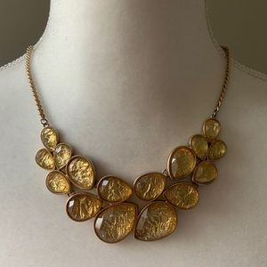 Yellow Jewel Statement Necklace